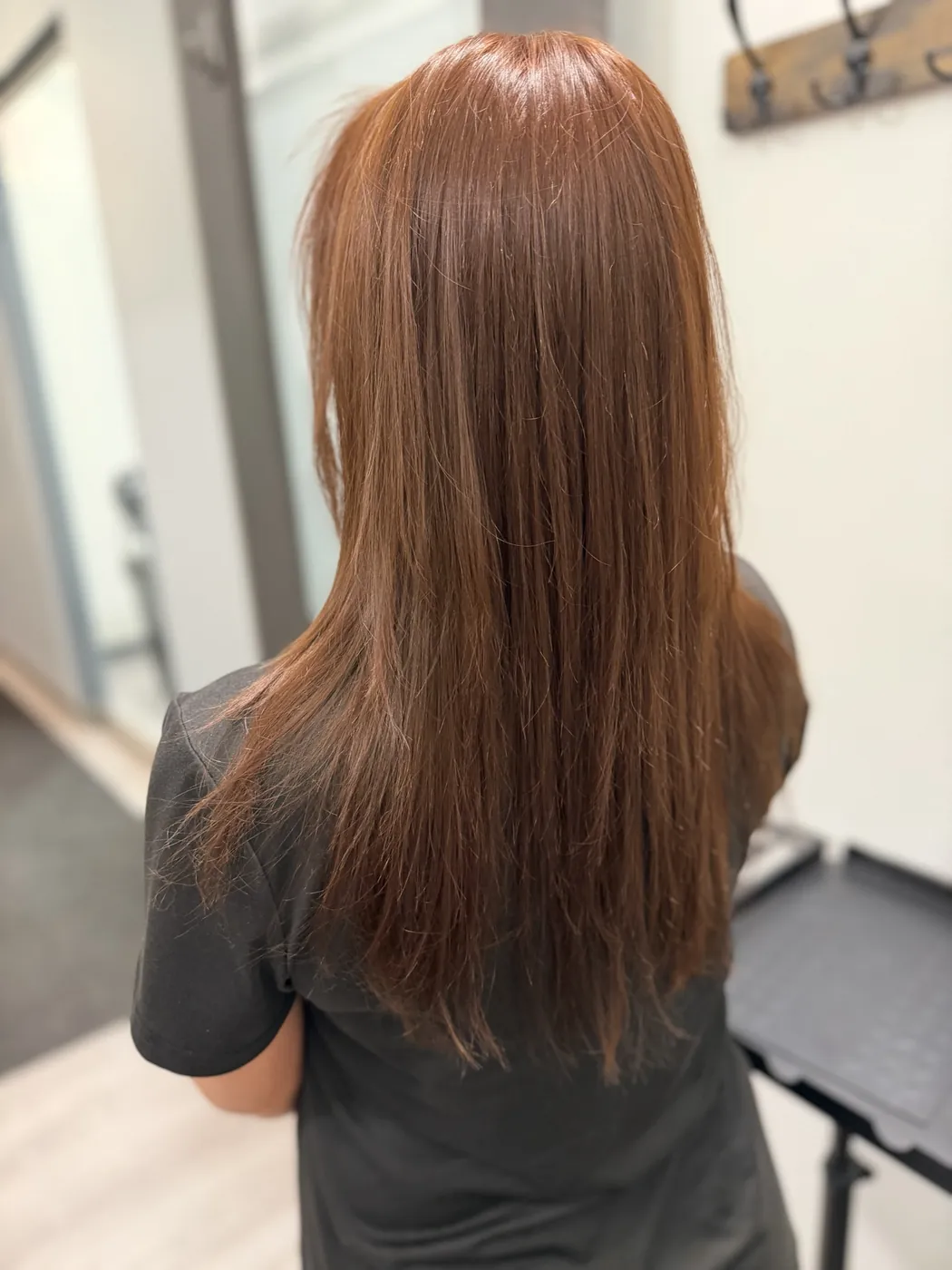 Sleek, frizz-free lengths after a smoothing treatment